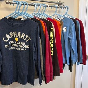 13 Carhartt Boys long sleeve t shirts size 6